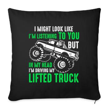 I Might Look Like I'm Listening To You Lifted - Sofa pillowcase 17,3'' x 17,3'' (45 x 45 cm) - black - Front
