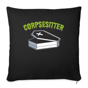 Corpsesitter Mortician Funeral Director - Sofa pillowcase 17,3'' x 17,3'' (45 x 45 cm) - black - Front