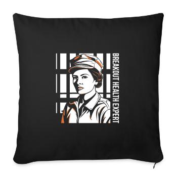 Breakout Health Expert Corrections Nurse - Sofa pillowcase 17,3'' x 17,3'' (45 x 45 cm) - black - Front