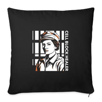 Cell Block Healer Corrections Nurse - Sofa pillowcase 17,3'' x 17,3'' (45 x 45 cm) - black - Front