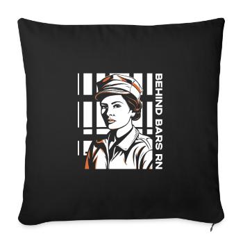 Behind Bars RN Corrections Nurse - Sofa pillowcase 17,3'' x 17,3'' (45 x 45 cm) - black - Front