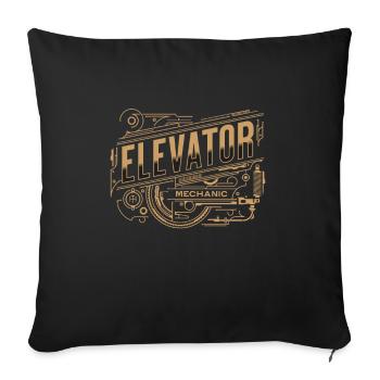 Elevator mechanic - Sofa pillowcase 17,3'' x 17,3'' (45 x 45 cm) - black - Front