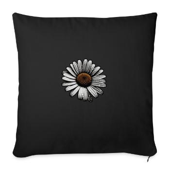 Daisy Sillouetthe - Sofa pillowcase 17,3'' x 17,3'' (45 x 45 cm) - black - Front