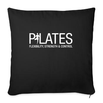 Exercices de Pilates - Housse de coussin décorative 45 x 45 cm - noir - Devant