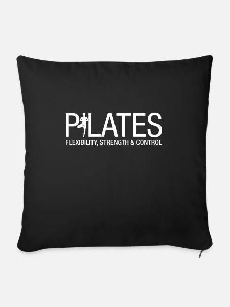 Pilates Exercises - Sofakissenbezug 45 x 45 cm - Schwarz