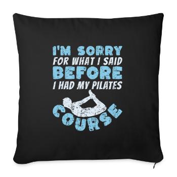 Exercices de Pilates - Housse de coussin décorative 45 x 45 cm - noir - Devant
