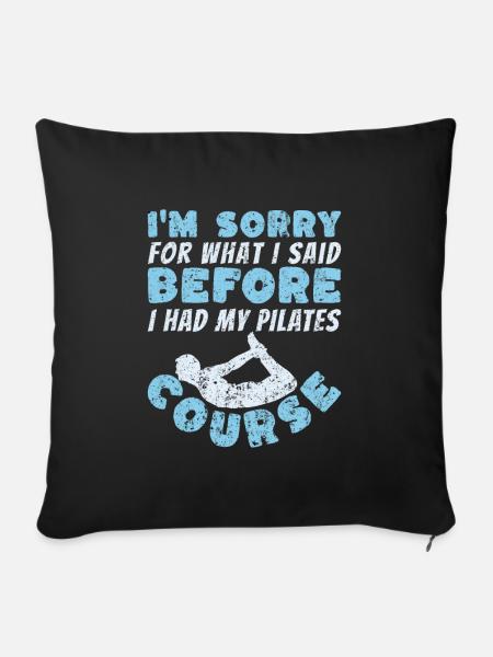 Pilates Exercises - Sofakissenbezug 45 x 45 cm - Schwarz