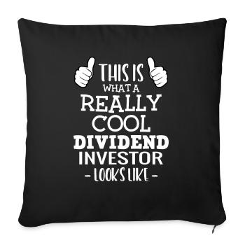 Voici à quoi ressemble un investisseur de dividendes cool - Housse de coussin décorative 45 x 45 cm - noir - Devant