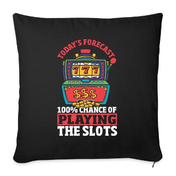 La prédiction d’aujourd’hui a 100% de chances d’être sur - Housse de coussin décorative 45 x 45 cm - noir - Devant