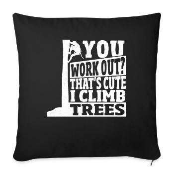 Arboriculteur que vous formez? C’est mignon moi - Housse de coussin décorative 45 x 45 cm - noir - Devant