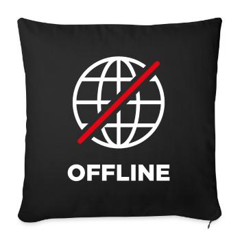 Offline - Sofakissenbezug 45 x 45 cm - Schwarz - Vorne