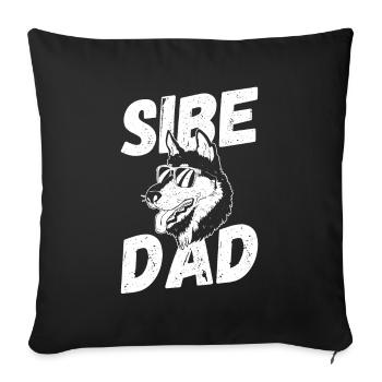 Sibe Dad Siberian Husky - Sofa pillowcase 17,3'' x 17,3'' (45 x 45 cm) - black - Front