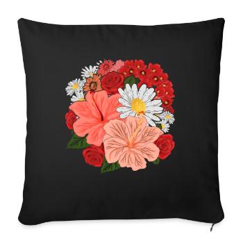 Hobby Gardener Cadeau Fleurs sauvages Jardin Botanique - Housse de coussin décorative 45 x 45 cm - noir - Devant