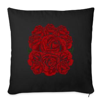 Rosen Gärtner Blume Botaniker Geschenk Botanik - Sofakissenbezug 45 x 45 cm - Schwarz - Vorne