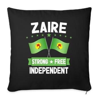 Zaïre - Housse de coussin décorative 45 x 45 cm - noir - Devant