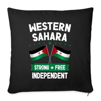 Sahara occidental - Housse de coussin décorative 45 x 45 cm - noir - Devant