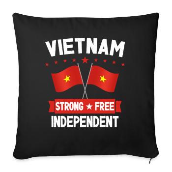 Vietnam - Sofa pillowcase 17,3'' x 17,3'' (45 x 45 cm) - black - Front