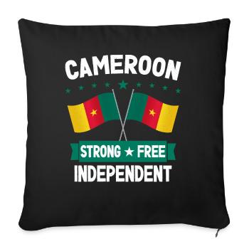 Cameroun - Housse de coussin décorative 45 x 45 cm - noir - Devant