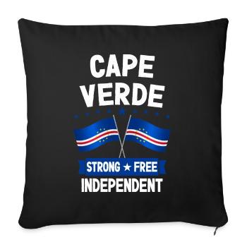 Cape Verde - Sofa pillowcase 17,3'' x 17,3'' (45 x 45 cm) - black - Front