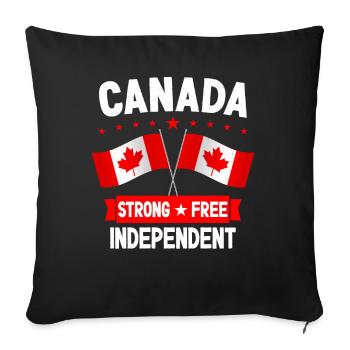 Canada - Sofa pillowcase 17,3'' x 17,3'' (45 x 45 cm) - black - Front