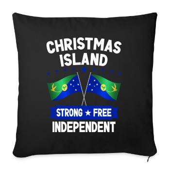 Christmas Island - Sofa pillowcase 17,3'' x 17,3'' (45 x 45 cm) - black - Front