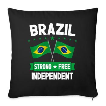 Brasilien - Sofakissenbezug 45 x 45 cm - Schwarz - Vorne