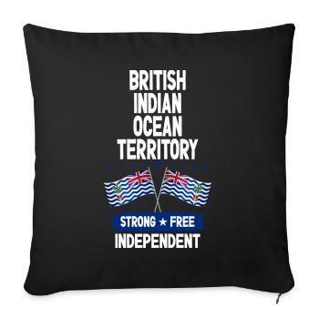 British Indian Ocean Territory - Sofa pillowcase 17,3'' x 17,3'' (45 x 45 cm) - black - Front