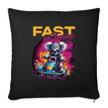 Fast Not Furious Koala Bear - Sofa pillowcase 17,3'' x 17,3'' (45 x 45 cm) - black - Front
