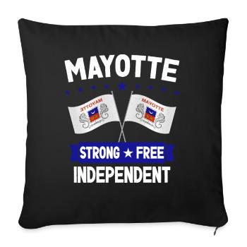 Mayotte - Housse de coussin décorative 45 x 45 cm - noir - Devant