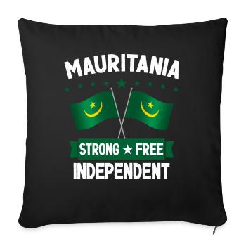 Mauritania - Sofa pillowcase 17,3'' x 17,3'' (45 x 45 cm) - black - Front