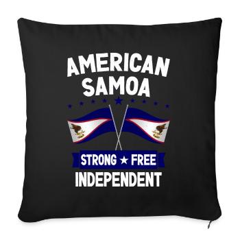 American Samoa - Sofa pillowcase 17,3'' x 17,3'' (45 x 45 cm) - black - Front