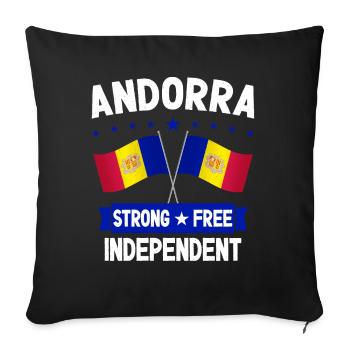 Andorra - Sofa pillowcase 17,3'' x 17,3'' (45 x 45 cm) - black - Front