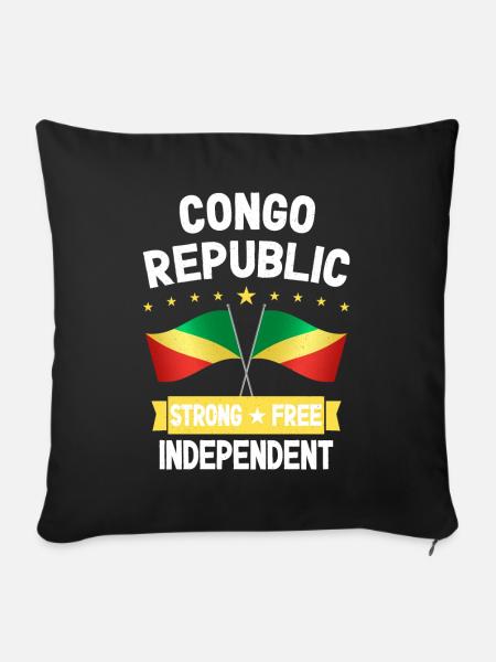 Kongo Republik - Sofakissenbezug 45 x 45 cm - Schwarz
