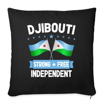 Djibouti - Sofa pillowcase 17,3'' x 17,3'' (45 x 45 cm) - black - Front