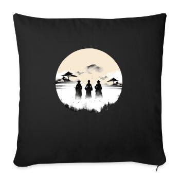 Japanese vintage art - Otaku Warrior Desig - Sofa pillowcase 17,3'' x 17,3'' (45 x 45 cm) - black - Front