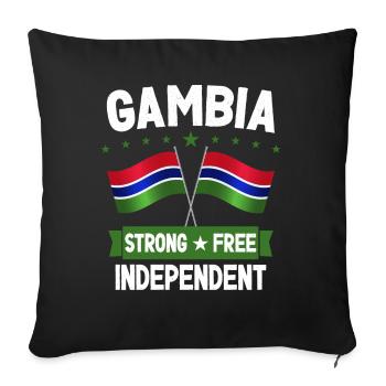 Gambie - Housse de coussin décorative 45 x 45 cm - noir - Devant