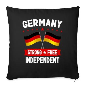 Germany - Sofa pillowcase 17,3'' x 17,3'' (45 x 45 cm) - black - Front
