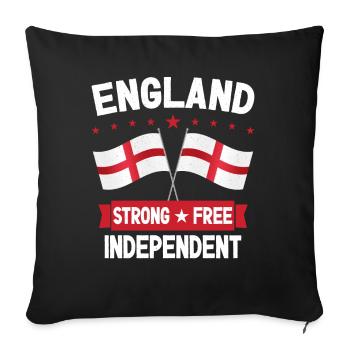 Angleterre - Housse de coussin décorative 45 x 45 cm - noir - Devant