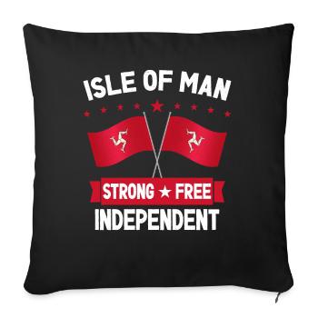 Île de Man - Housse de coussin décorative 45 x 45 cm - noir - Devant