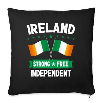 Ireland - Sofa pillowcase 17,3'' x 17,3'' (45 x 45 cm) - black - Front