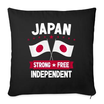 Japon - Housse de coussin décorative 45 x 45 cm - noir - Devant
