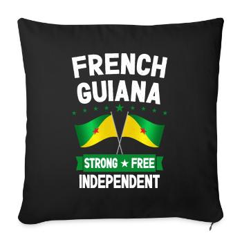 Guyane française - Housse de coussin décorative 45 x 45 cm - noir - Devant