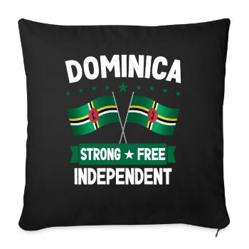 Dominica - Sofa pillowcase 17,3'' x 17,3'' (45 x 45 cm) - black - Front
