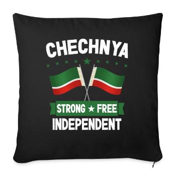 Chechnya - Sofa pillowcase 17,3'' x 17,3'' (45 x 45 cm) - black - Front