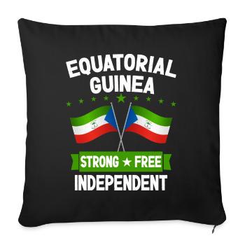 Equatorial Guinea - Sofa pillowcase 17,3'' x 17,3'' (45 x 45 cm) - black - Front