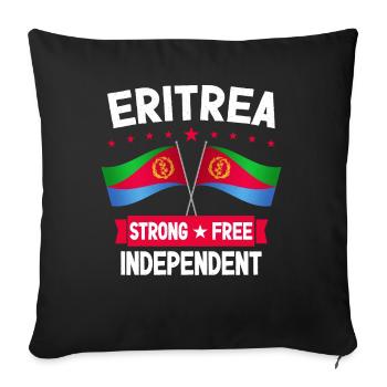 Eritrea - Sofa pillowcase 17,3'' x 17,3'' (45 x 45 cm) - black - Front