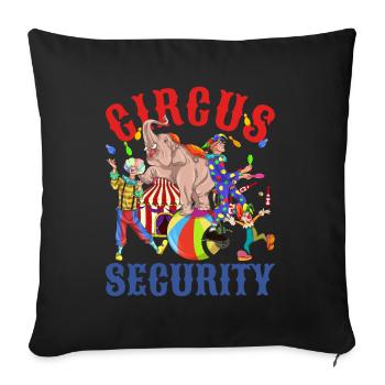 Circus Artist Elephant Clown Animal Gift Circus - Sofa pillowcase 17,3'' x 17,3'' (45 x 45 cm) - black - Front