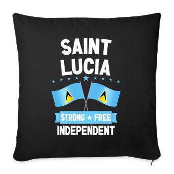 Saint Lucia - Sofa pillowcase 17,3'' x 17,3'' (45 x 45 cm) - black - Front