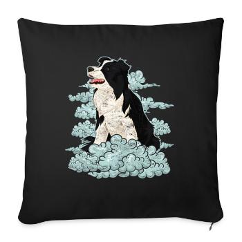 Dog Lover Dogs Gift Clouds Border Collie - Sofa pillowcase 17,3'' x 17,3'' (45 x 45 cm) - black - Front