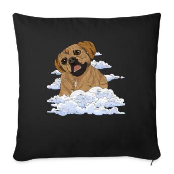 Dog Lover Clouds Dogs Gift Puggle - Sofa pillowcase 17,3'' x 17,3'' (45 x 45 cm) - black - Front